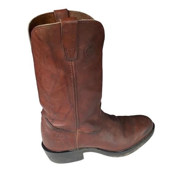 ❄️ 50% off winter OFF Farm & Ranch brown pull on western cowboy boots 11 M - Picture 9 of 13